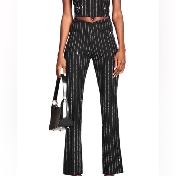 I.AM.GIA Black Pinstripe Dominique Pants - Picture 1 of 7